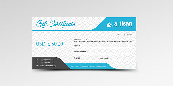 Gift Certificate in Stationery Templates - product preview 1