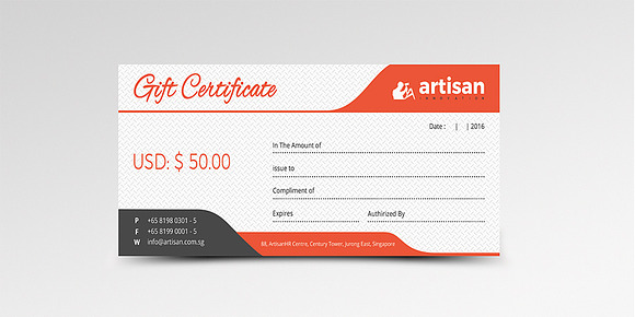 Gift Certificate in Stationery Templates - product preview 2
