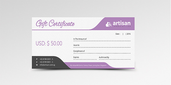 Gift Certificate in Stationery Templates - product preview 3