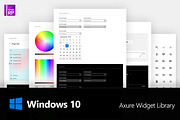 Axure Windows 10 Widget Library