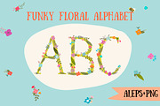 Funky floral alphabet