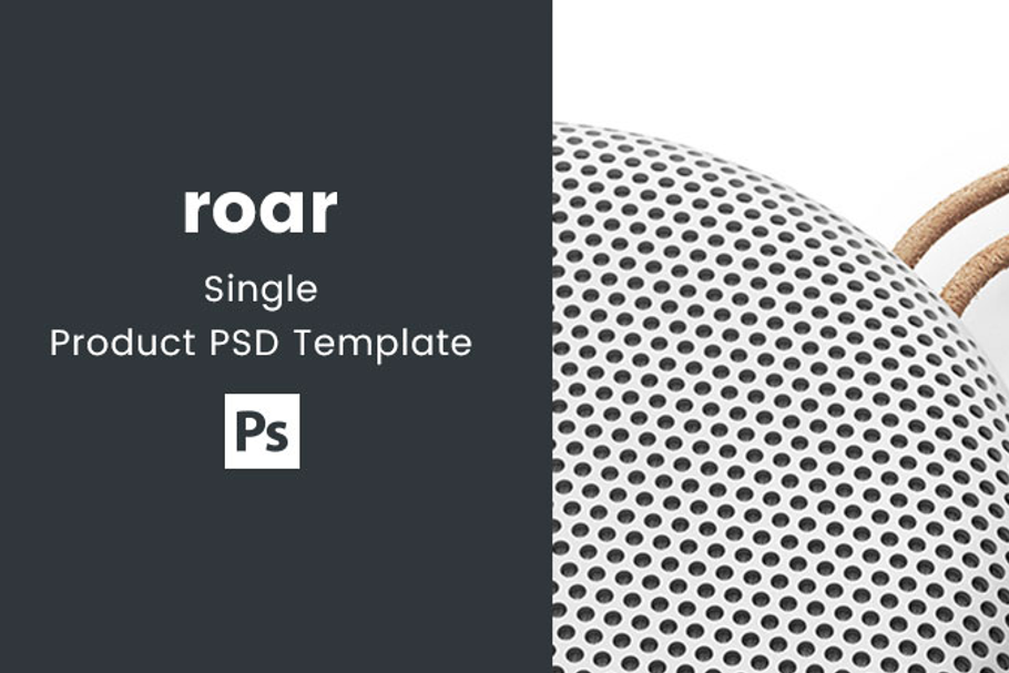 Roar - Single Product PSD Template