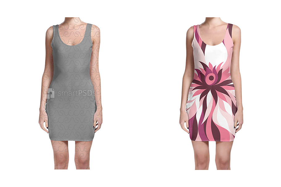 Bodycon Dress Design Mockup in Product Mockups - product preview 8
