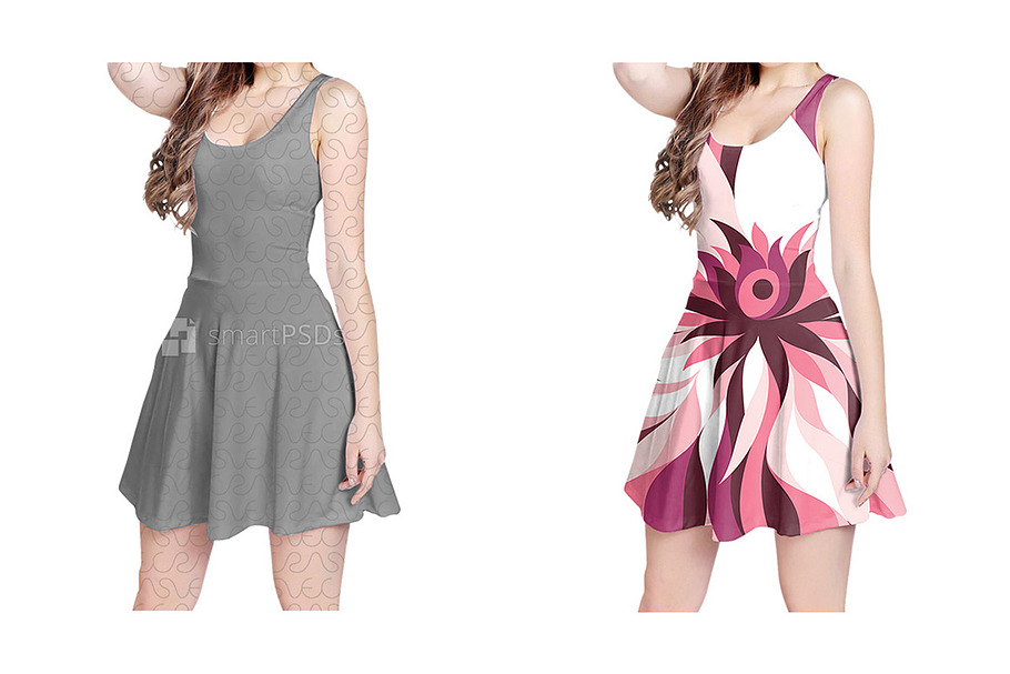 Feminine Sleeveless Dress Design in Product Mockups - product preview 8