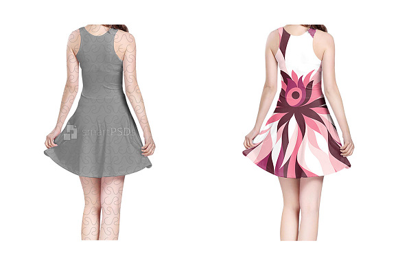 Feminine Sleeveless Dress Design in Product Mockups - product preview 1