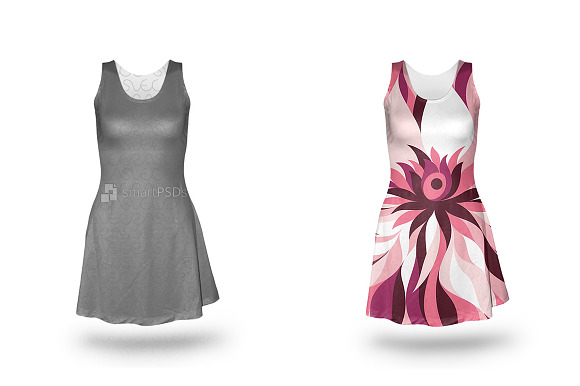 Feminine Sleeveless Dress Design in Product Mockups - product preview 3