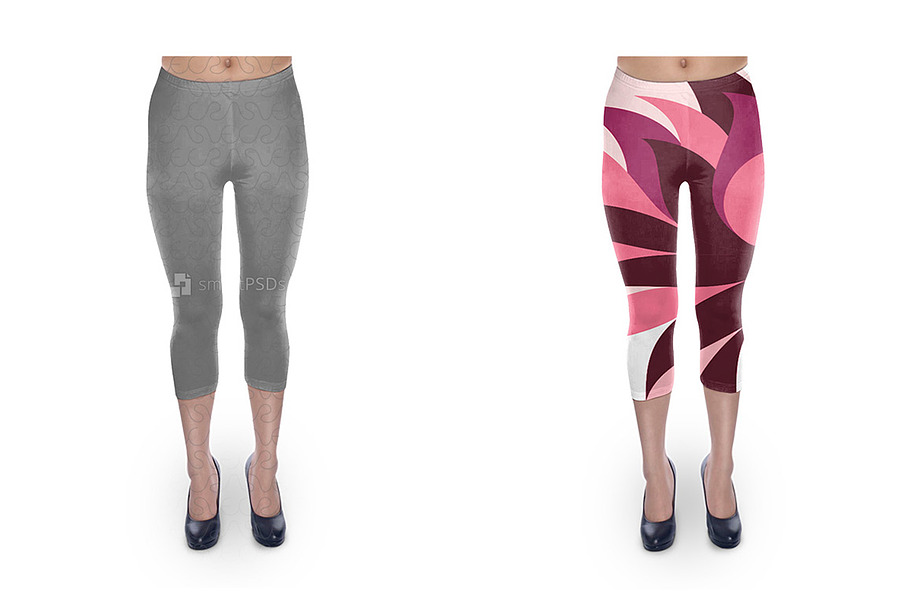Cropped Legging Design Mockup in Product Mockups - product preview 8