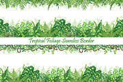 Tropical  Foliage Seamless Border