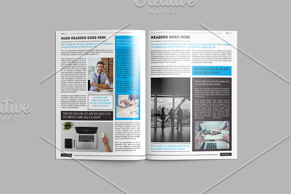 Business Newsletter Template V751 in Brochure Templates - product preview 2