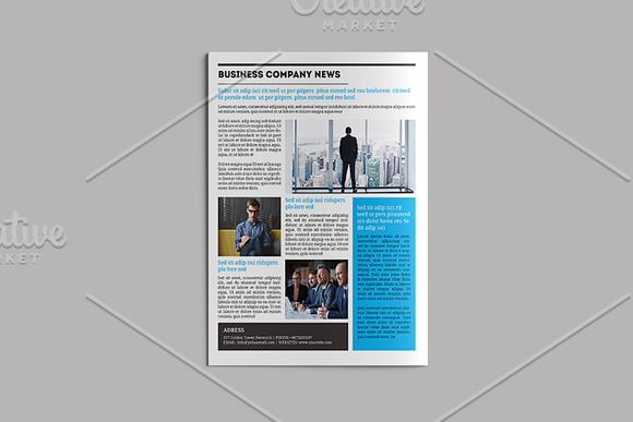 Business Newsletter Template V751 in Brochure Templates - product preview 7