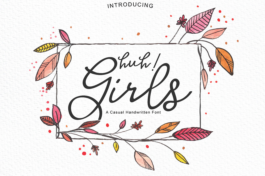 Huh! Girls in Script Fonts - product preview 8