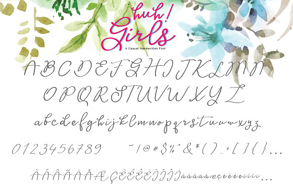 Huh! Girls in Script Fonts - product preview 6