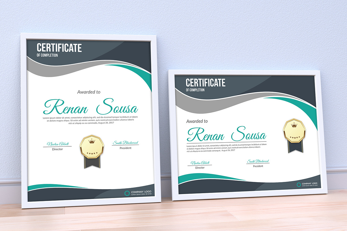 Certificate template. in Stationery Templates - product preview 8