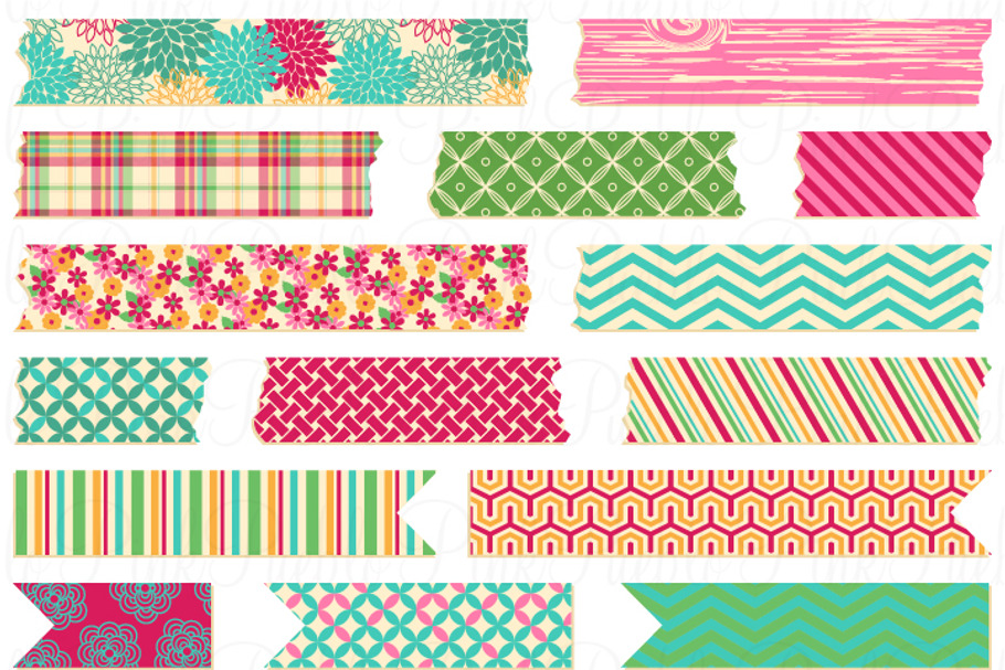 Washi Tape Clipart & Vectors in Illustrations - product preview 8