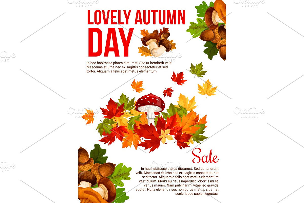 Autumn sale promotion banner template design in Illustrations - product preview 8