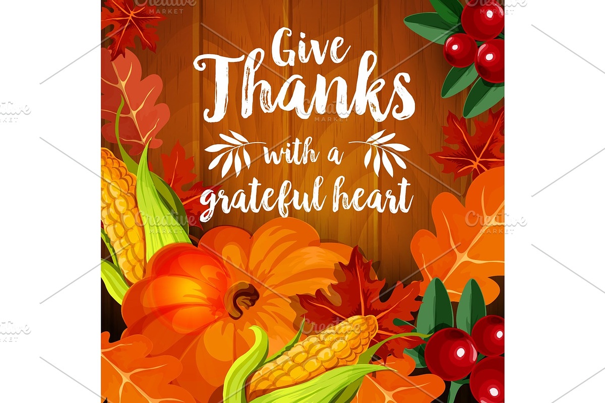 Thanksgiving greeting card for autumn holiday design in Illustrations - product preview 8