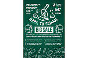 Back to School vector big sale offer poster
