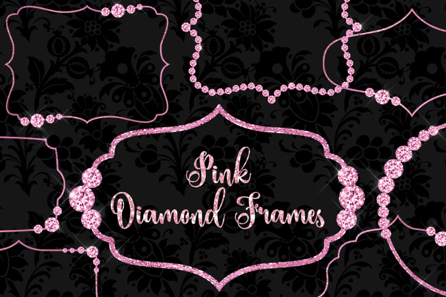 Pink Diamond Frames Clipart