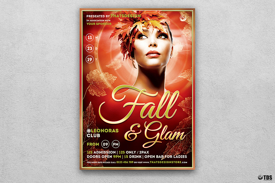 Fall in Glam Flyer Template V7 in Flyer Templates - product preview 8
