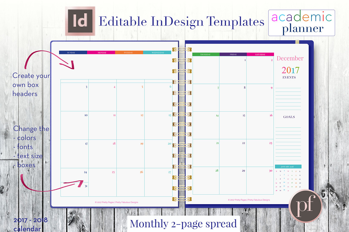 Academic Planner | InDesign Template in Stationery Templates - product preview 8