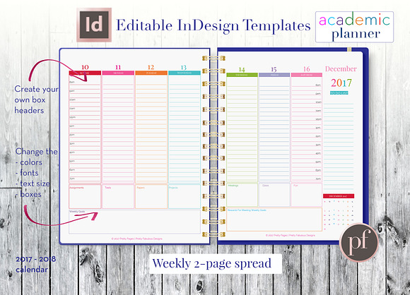 Academic Planner | InDesign Template in Stationery Templates - product preview 1