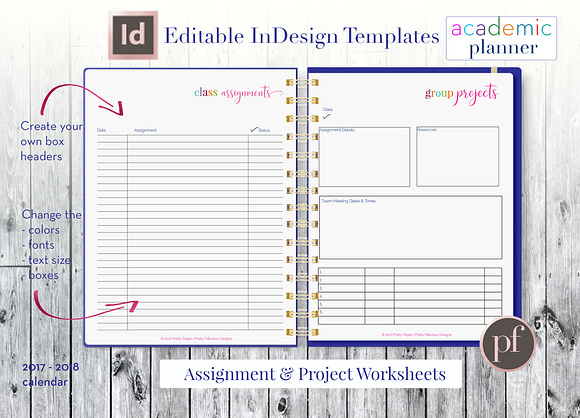 Academic Planner | InDesign Template in Stationery Templates - product preview 3
