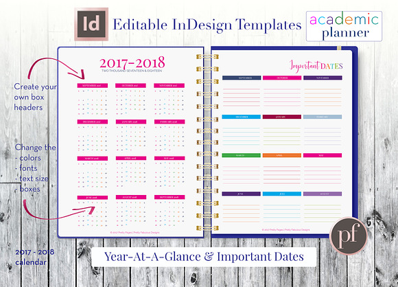 Academic Planner | InDesign Template in Stationery Templates - product preview 5
