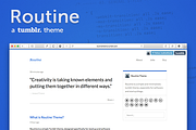 Routine ~ a solid tumblr theme