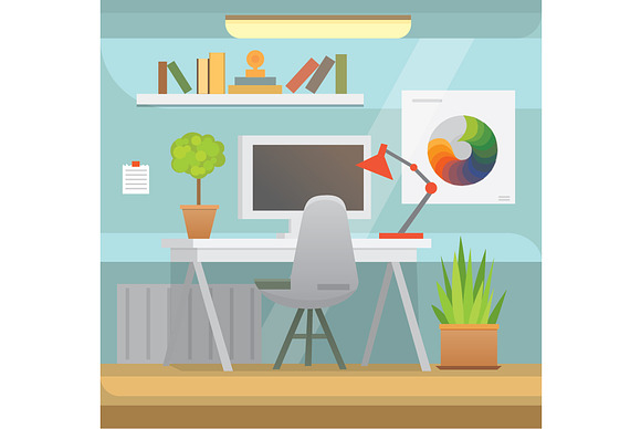 Office interiors  in Illustrations - product preview 4