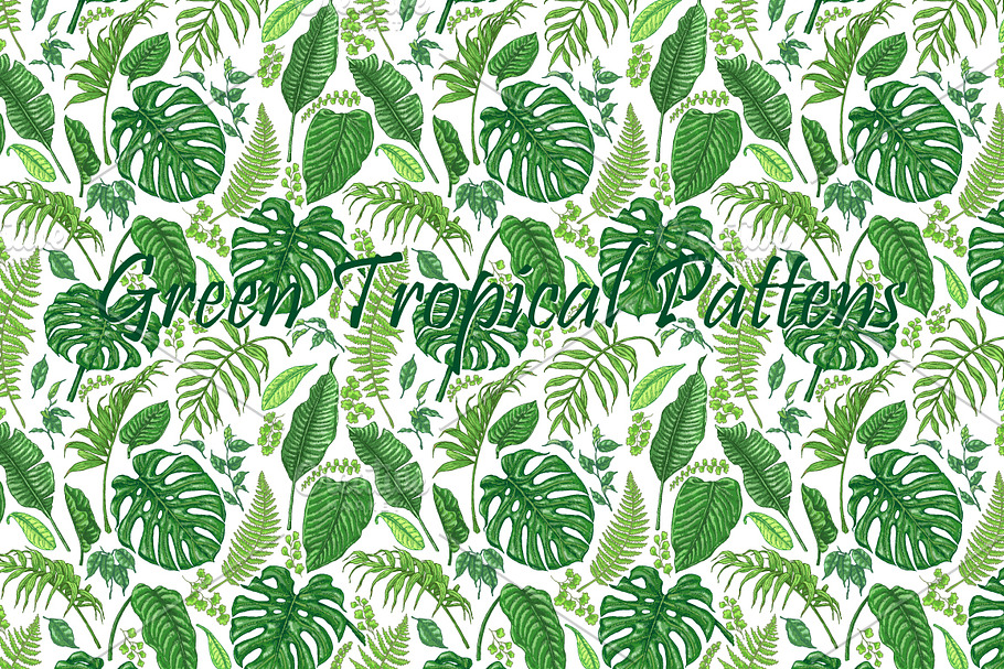 Green  Tropical Patterns in Patterns - product preview 8