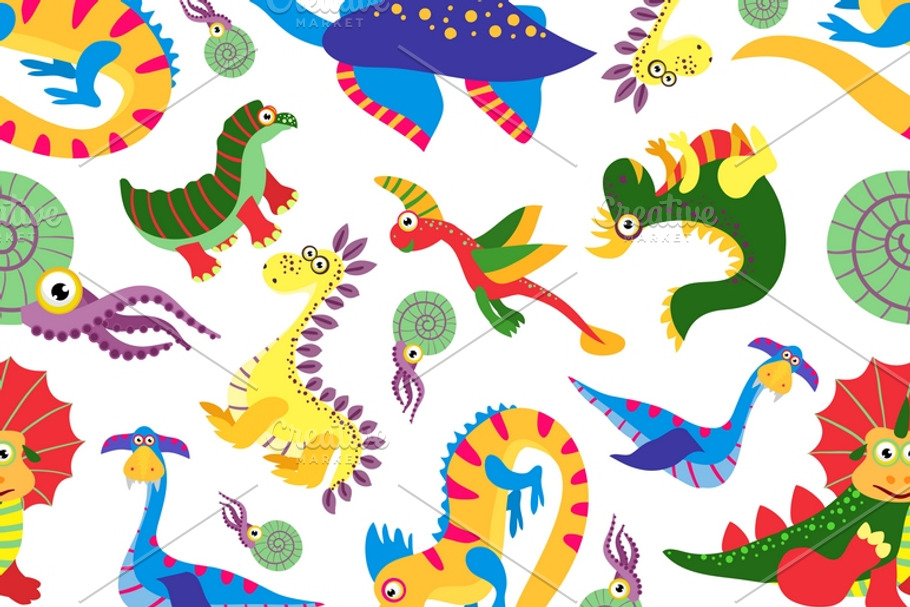 Cute baby dinosaurus pattern in Patterns - product preview 8