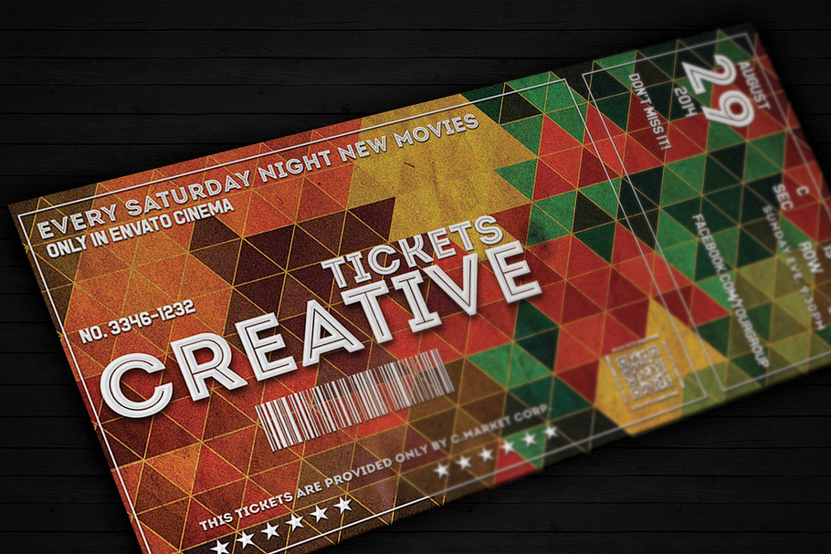 Creative ticket 01 in Card Templates - product preview 8