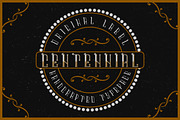 Centennial label font