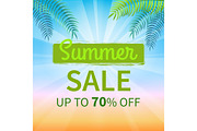 Summer Sale Up to 70 Percent Promotion Poster