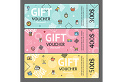 Gift Voucher Card. Vector