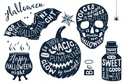 Halloween lettering set