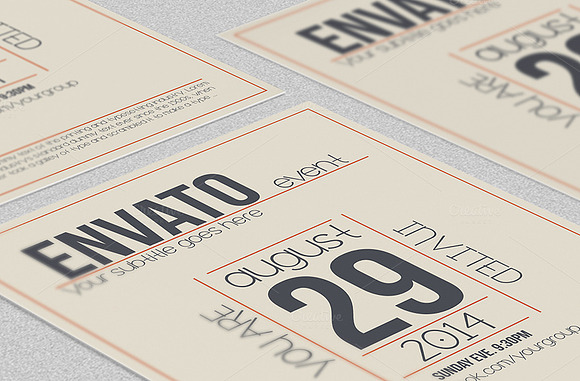 Clean retro style flyer or poster in Stationery Templates - product preview 2