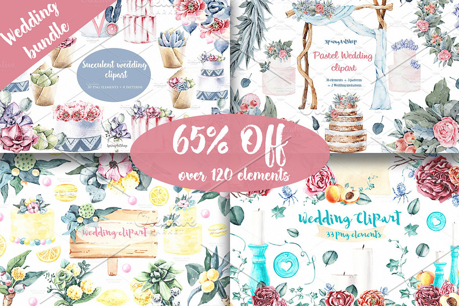 65 % off WEDDING BUNDLE in Illustrations - product preview 8
