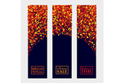 Vector fall banners set