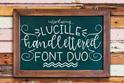Lucille Hand Lettered Font Duo