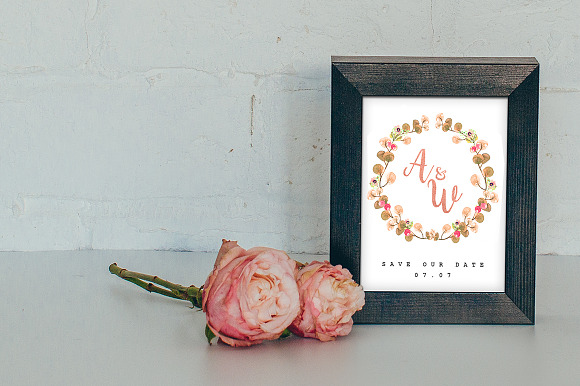 6 Fall in Love Wedding Monograms V in Illustrations - product preview 2