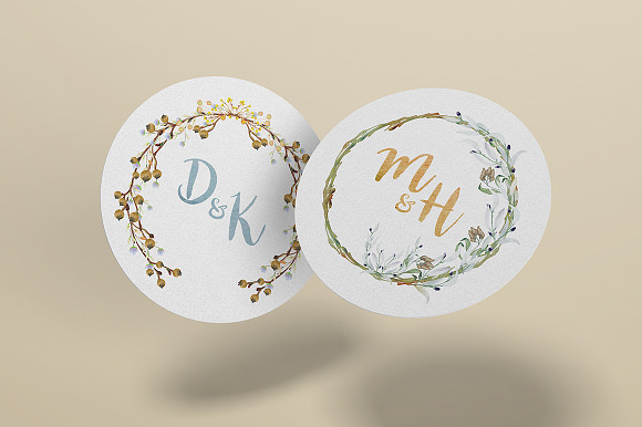 6 Fall in Love Wedding Monograms V in Illustrations - product preview 7
