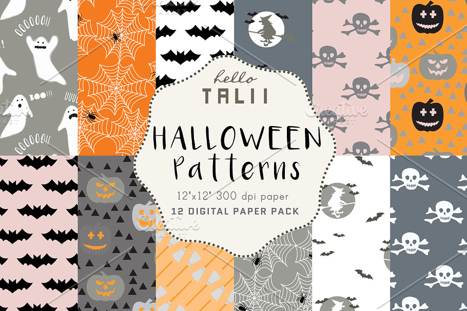 Halloween Digital Paper in Illustrations - product preview 8