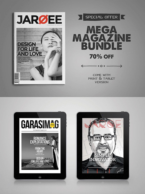 (70% Off) Magazine Bundle in Magazine Templates - product preview 4