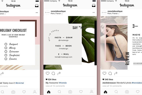 Lifestyle Social Media Kit • Mïa in Instagram Templates - product preview 1