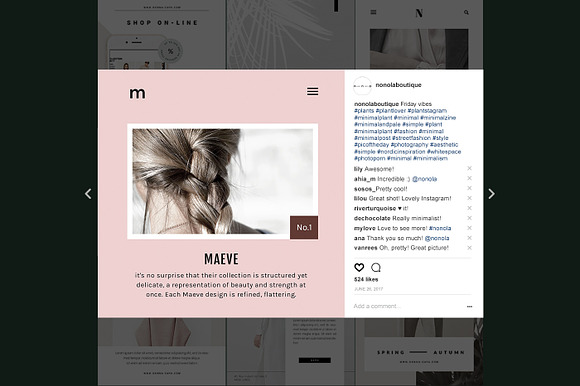 Lifestyle Social Media Kit • Mïa in Instagram Templates - product preview 2
