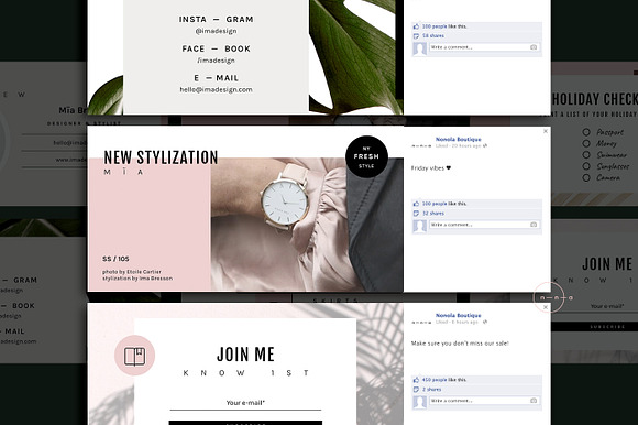 Lifestyle Social Media Kit • Mïa in Instagram Templates - product preview 5