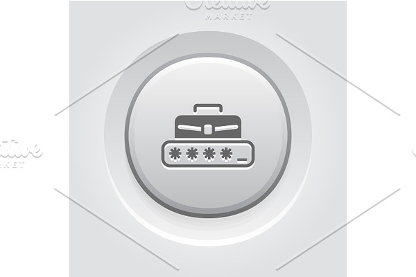 Personal Access Icon. Grey Button Design.