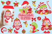 Christmas Redbirds Clipart AMB-193
