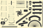 Arrows, ribbons & more type deco